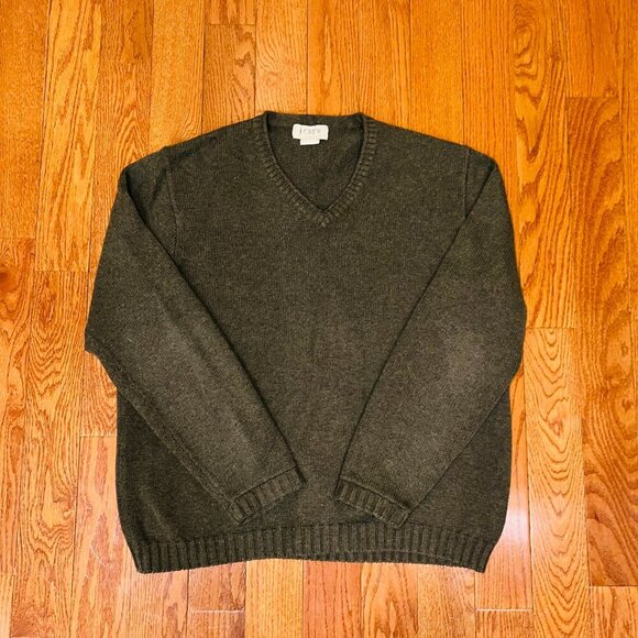 Vintage J Crew 90's Cotton Knit Sweater Men’s Size Large Green Oarsman - Picture 16 of 16